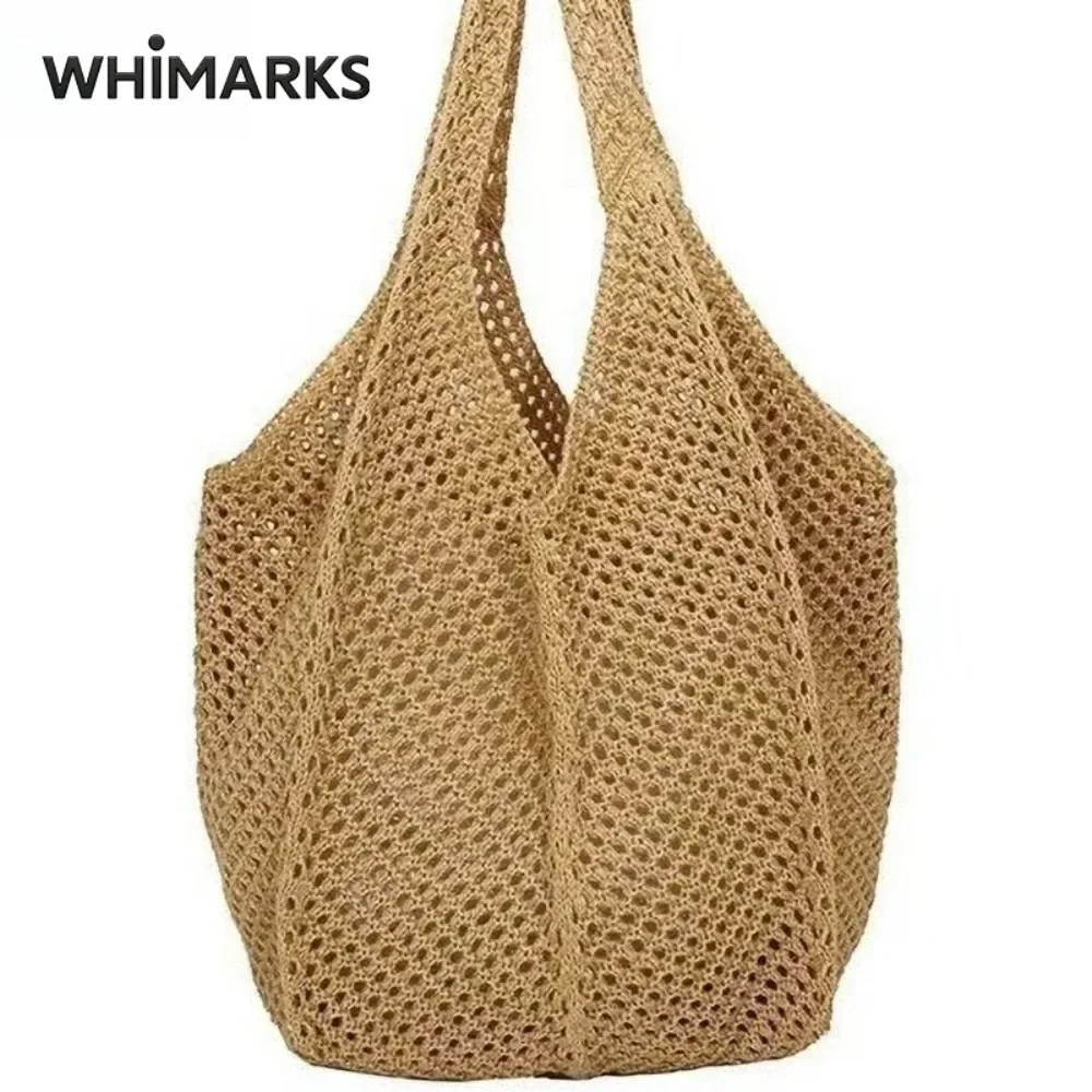 Crochet Market Bag - Borsa a Tracolla Intrecciata da Donna