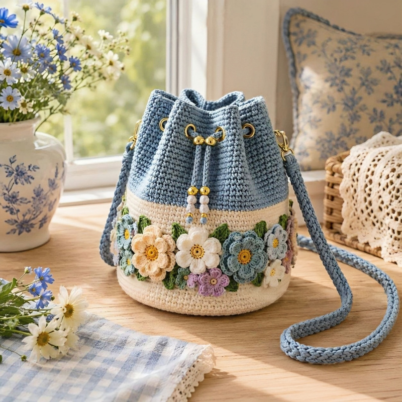 Borsa a secchiello all'uncinet - Crochet Market Bag recensione e prezzo
