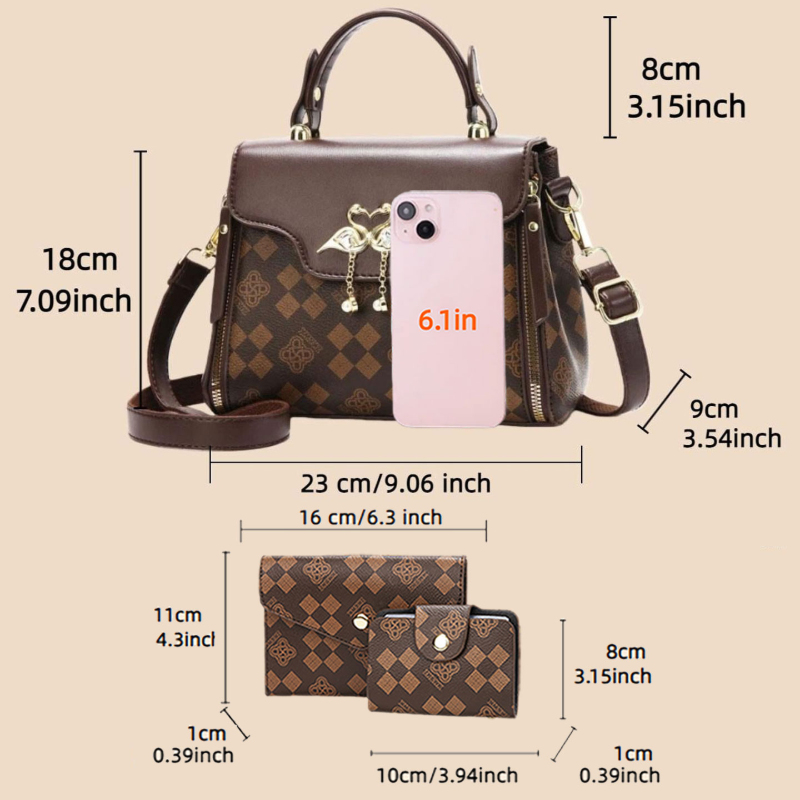Set di 3 borse da donna, borsa - Women'S Crossbody Bags recensione e prezzo